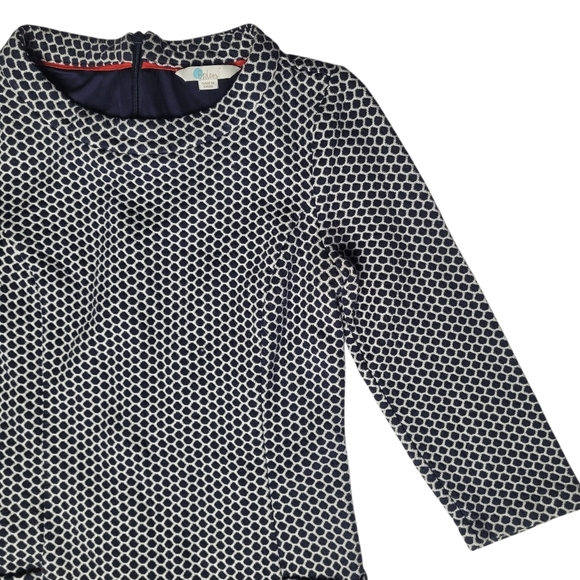 Boden Sarah Smart Day Navy White Dress Size 2 - Picture 2 of 8